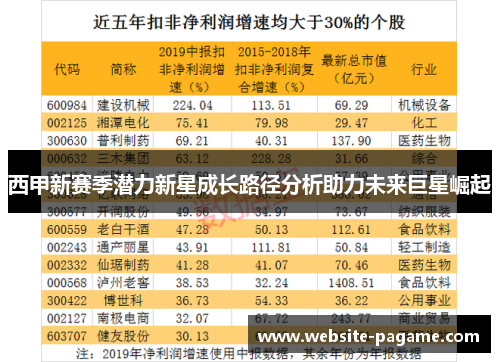 西甲新赛季潜力新星成长路径分析助力未来巨星崛起
