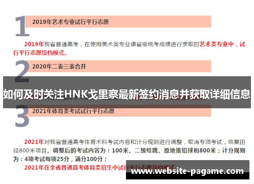 如何及时关注HNK戈里察最新签约消息并获取详细信息