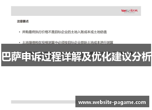 巴萨申诉过程详解及优化建议分析